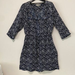 Monk & Lou navy and white patten dress